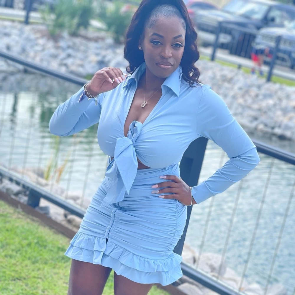 Blue brunch midi